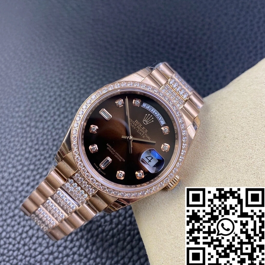 996 M128345rbr-0041 Day Rolex Factory Date Strap EW Comfortable Diamond 0812